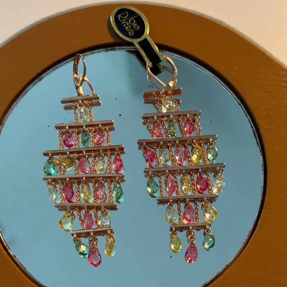 Joan RiversClassics Collections  Multicolor Chandelier Earrings